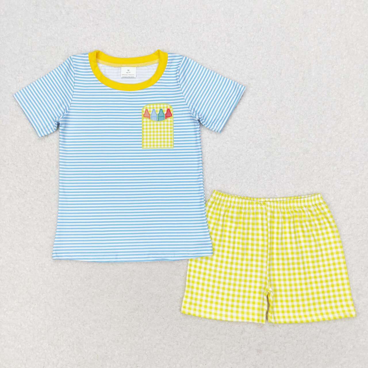 blue striped pencil Summer Girls Set