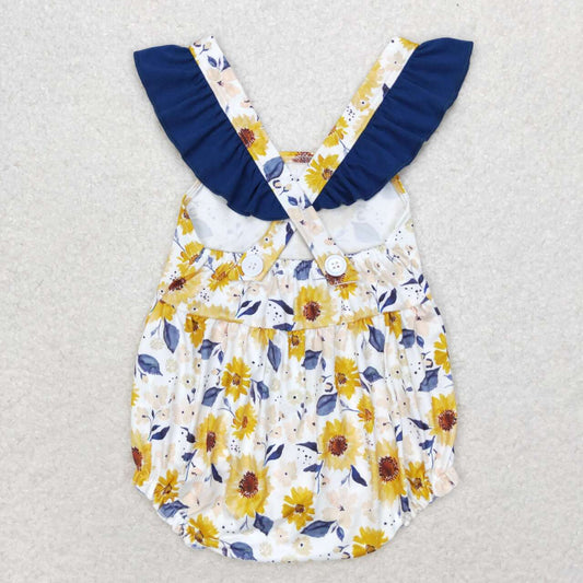 Navy flower print Baby Romper