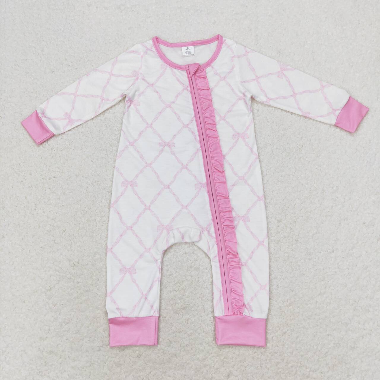Pink Baby Romper With zipper
