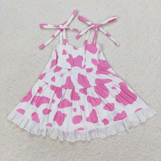 Pink cow Print Baby Romper