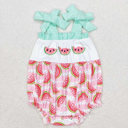 pink watermelon Print Baby Romper