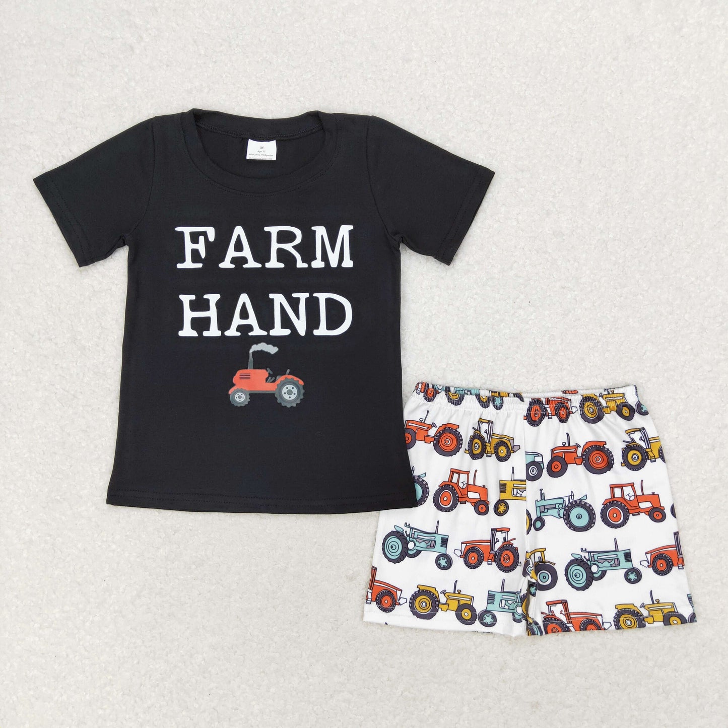 black Car Print Summer Boy Set