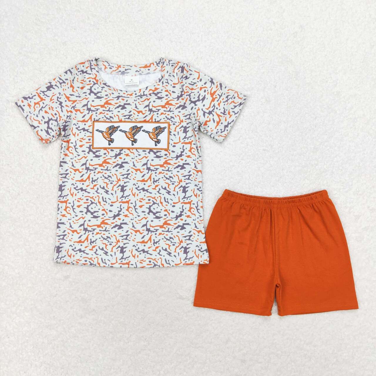 Camo Deer embroidery Boy Set