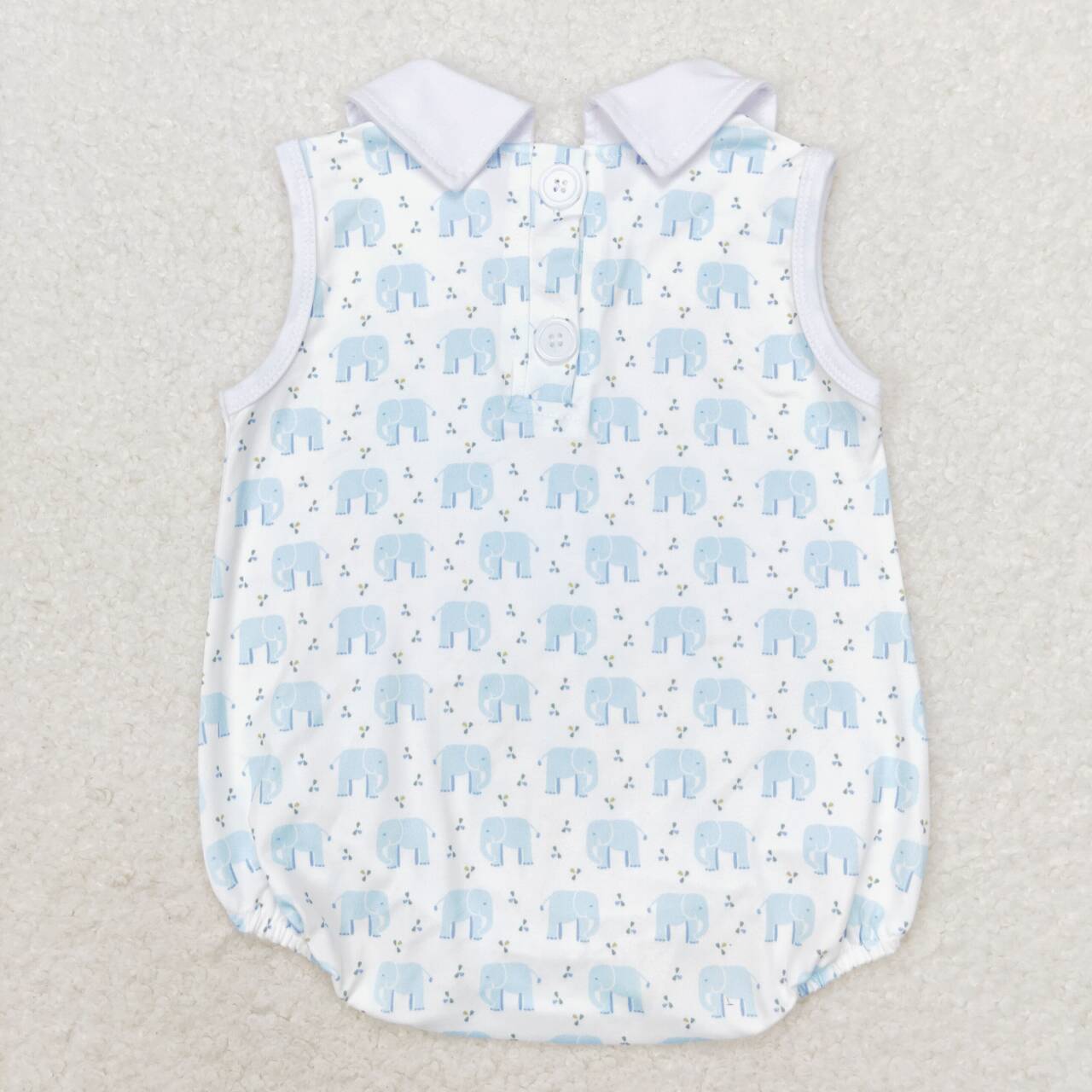 blue elephant Print Baby Romper