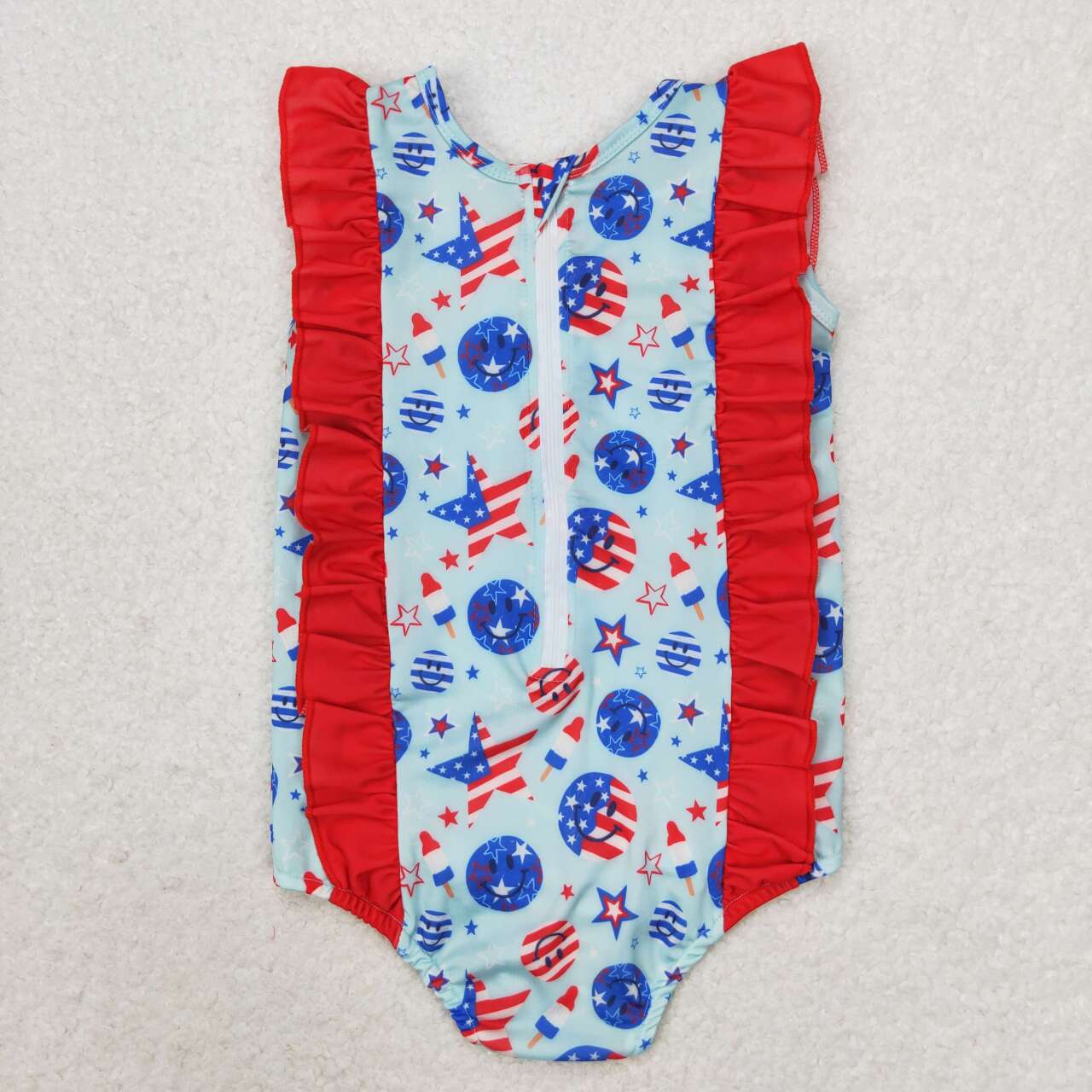 July of 4th Star One piece girls summer Swimsuit