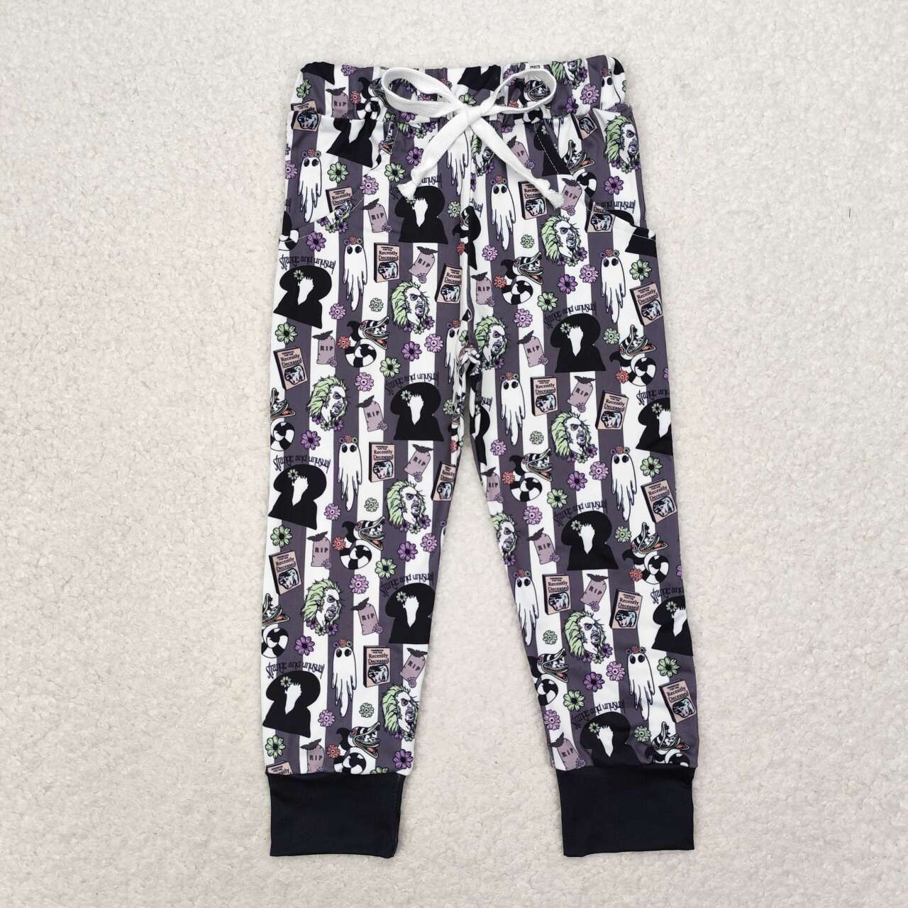 Halloween Black Ghost Pants