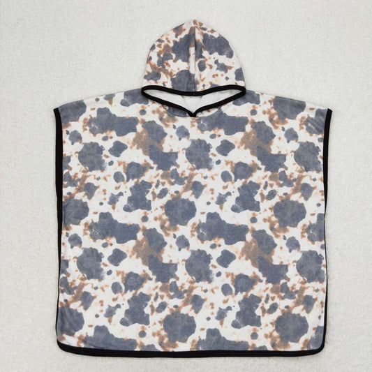 Leopard Print Hooded Towel for Kids Swimsuit Cover Up for Beach