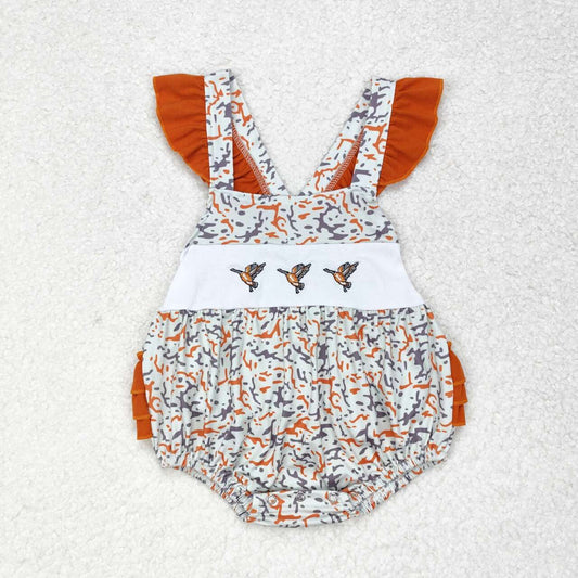 Camo Duck embroidery Baby romper