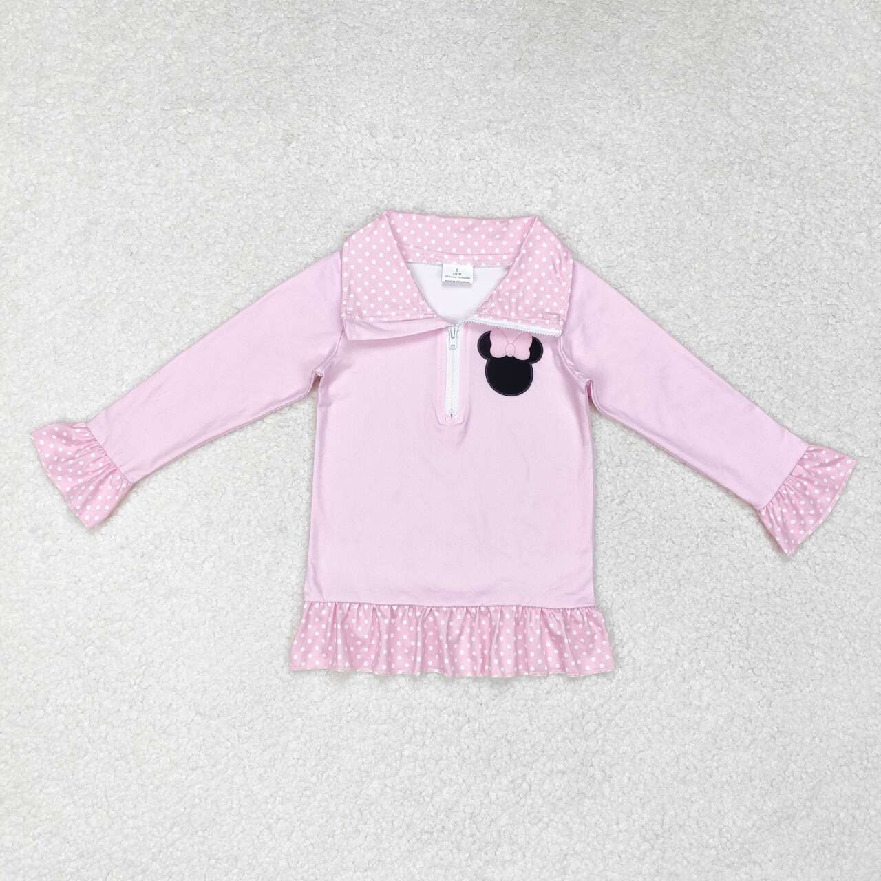 Pink Cartoon With Zipper Coat