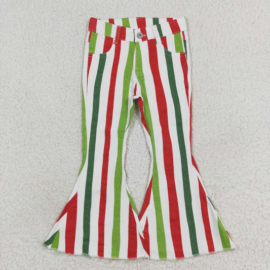 Christmas stripe pattern denim Bell Jeans