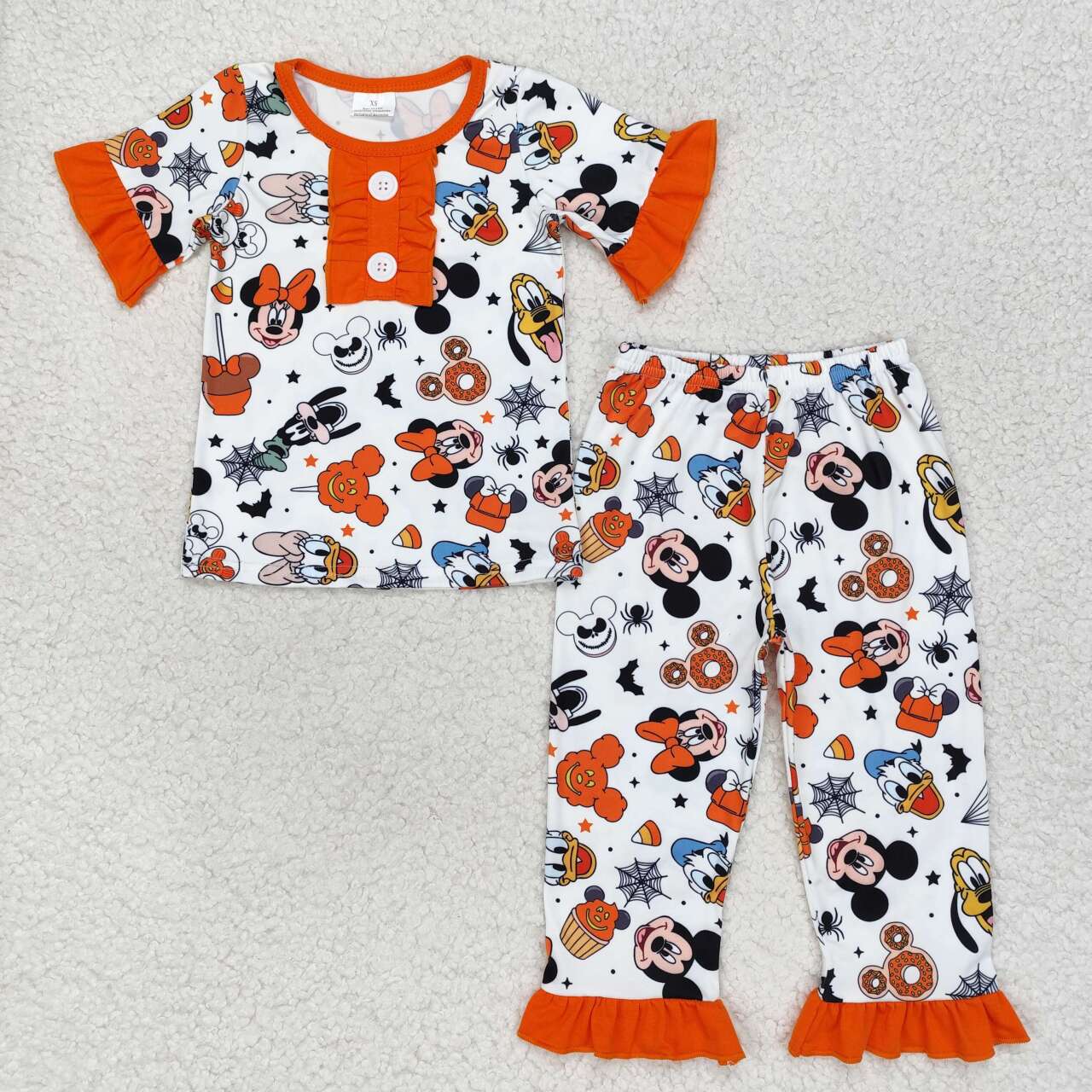 Halloween Orange Ruffle Paj