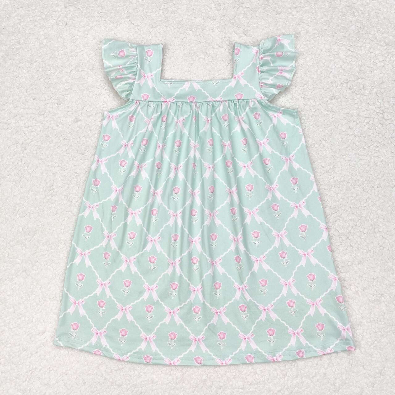 Green Short Sleeve Skirt