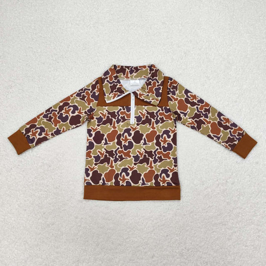 brown Camo print Coat