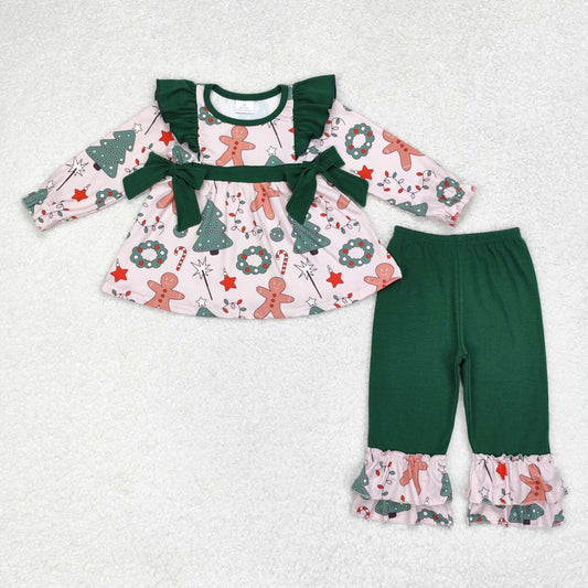 Christmas gingerbread Print Girls Set