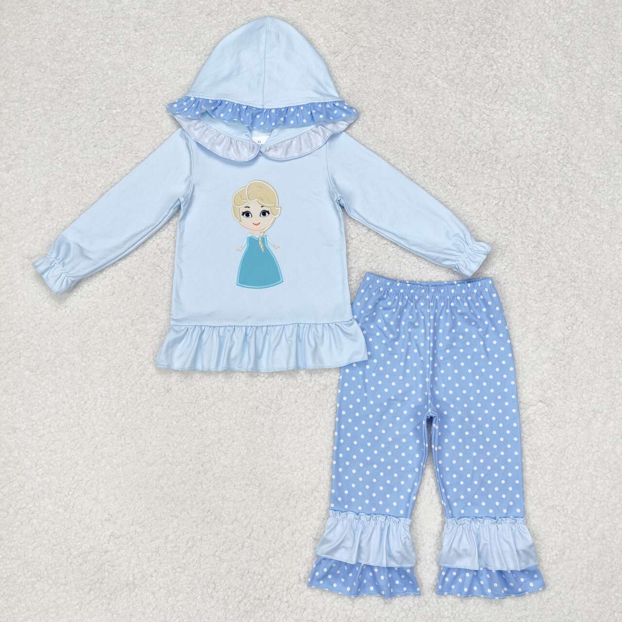 Blue Jogger Ruffle Outfit
