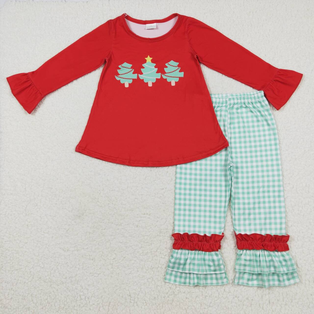 Christmas Tree Print Girls Set