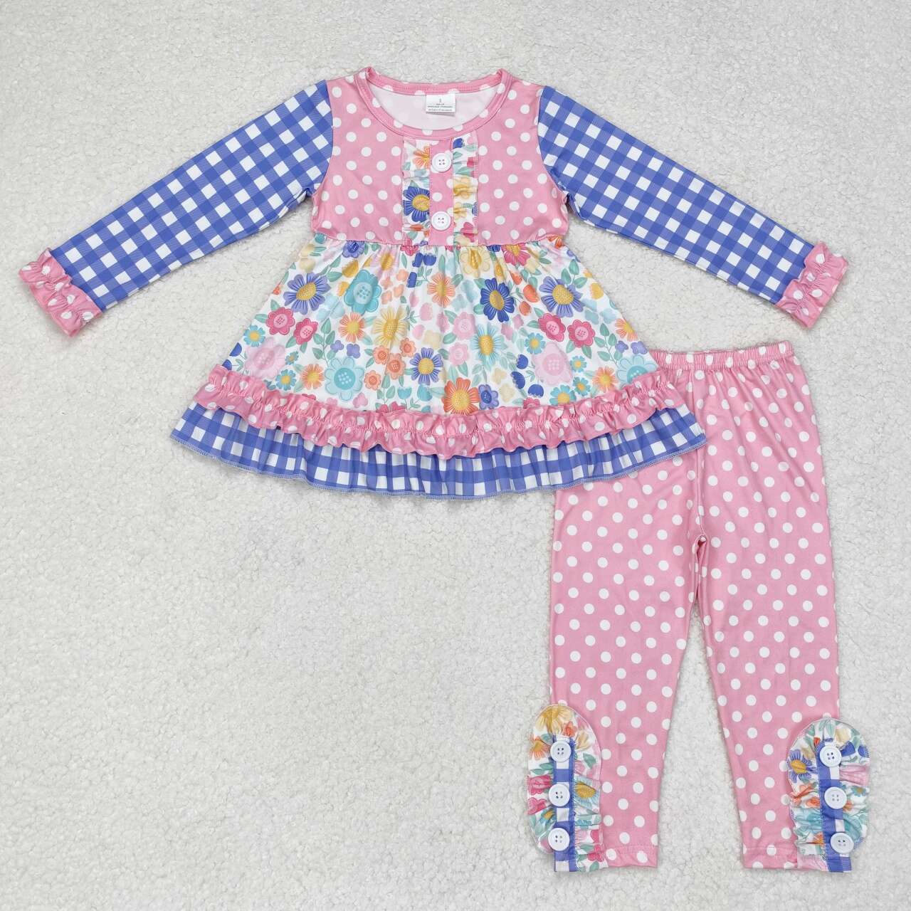 Fall floral Print leggings Girls Set