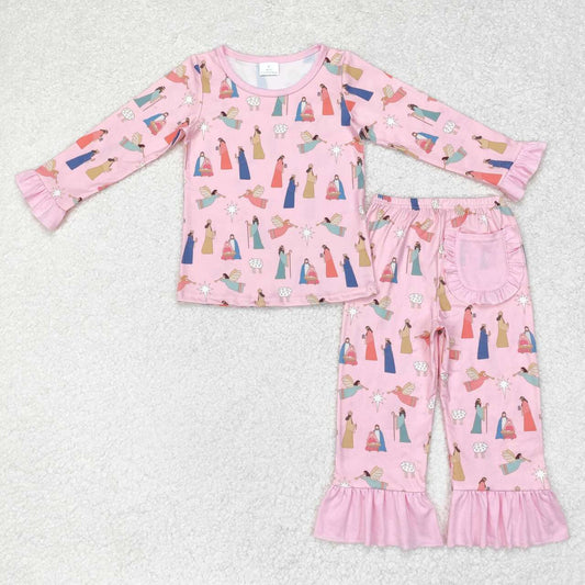 Christmas Pink Long Sleeve pajamas