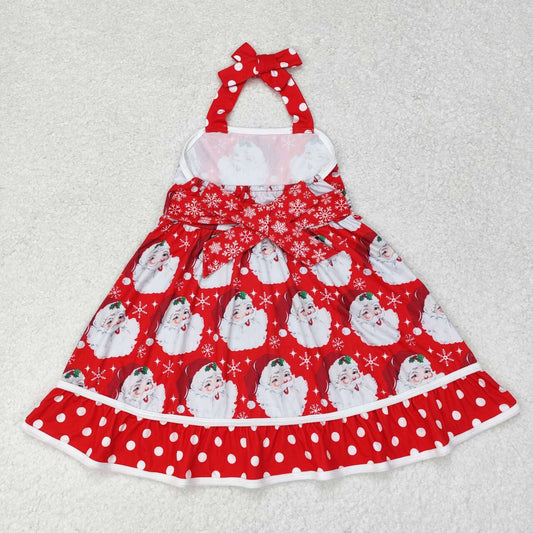Christmas Red Santa Print short sleeve Dress