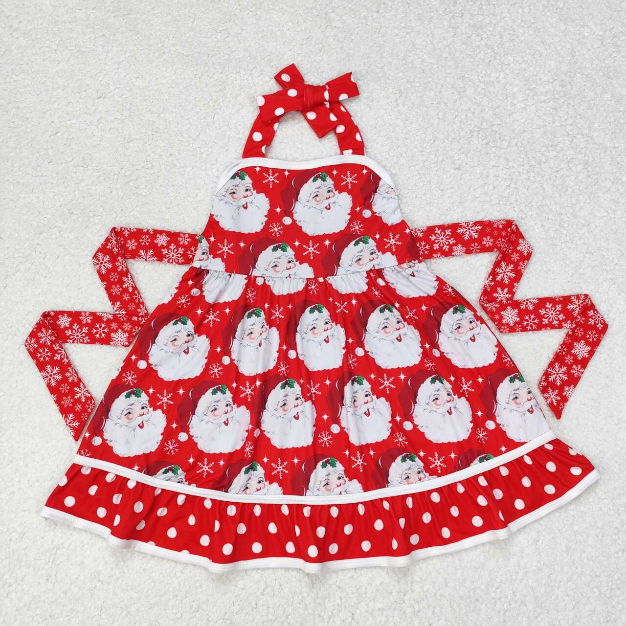 Christmas Red Santa Print short sleeve Dress
