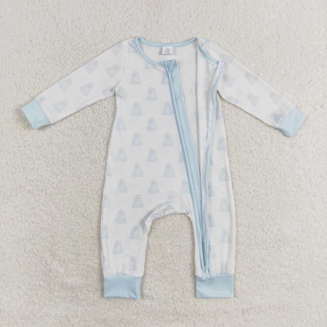 Blue Ghost Romper With zipper