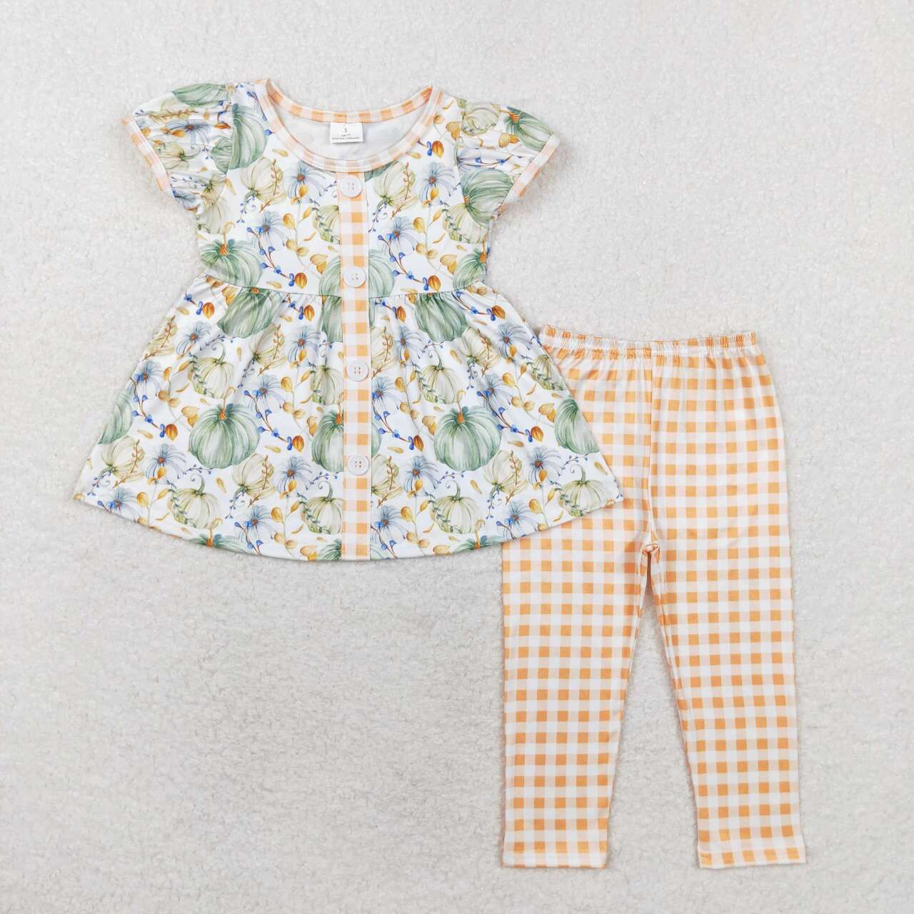 Fall Floral Pumpkin Girls Set
