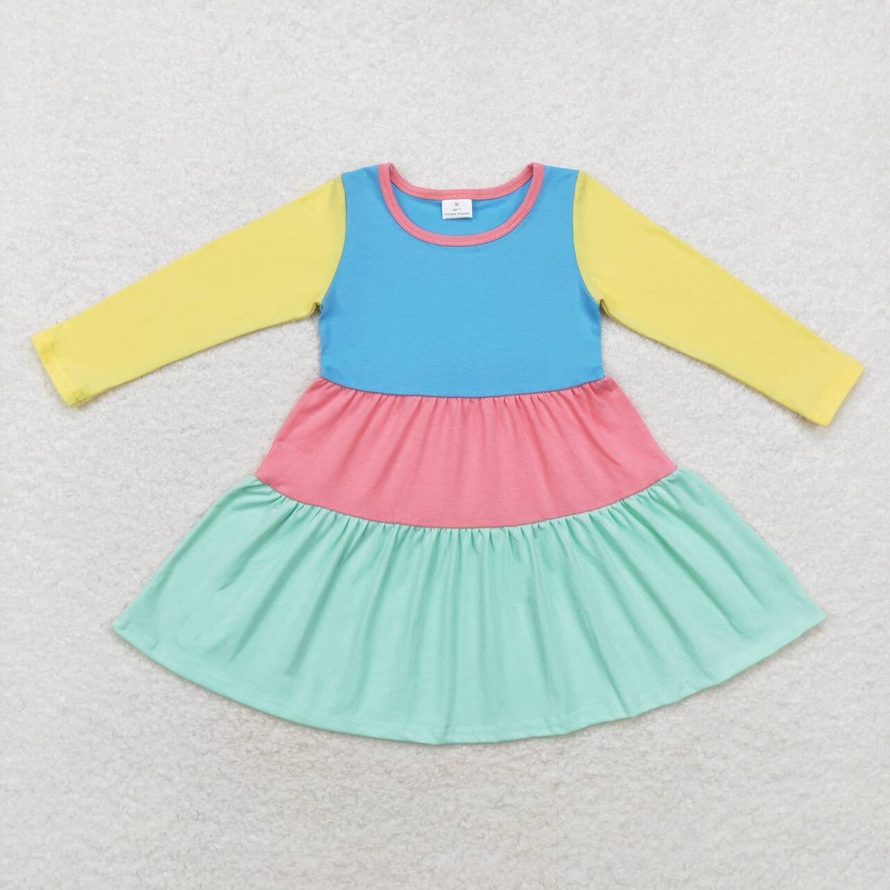 Blue Pink Green 3 tier dresses dress