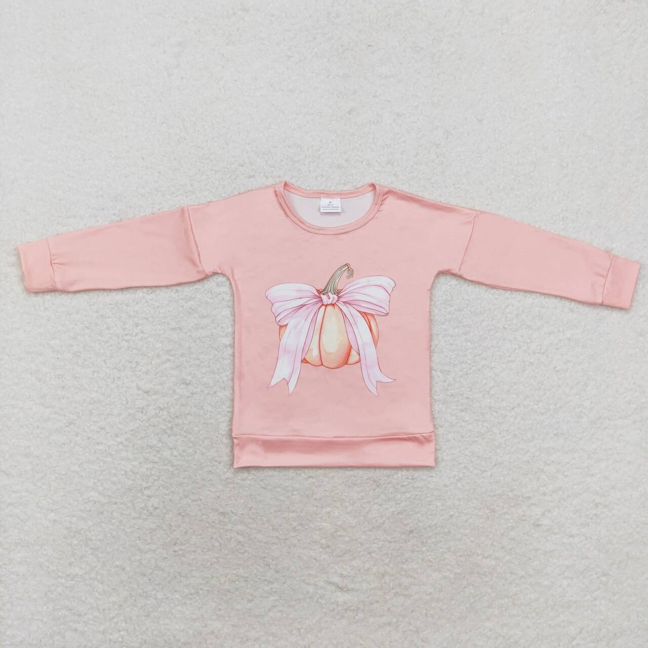 Pumpkin peach Print Sleeve Shirt