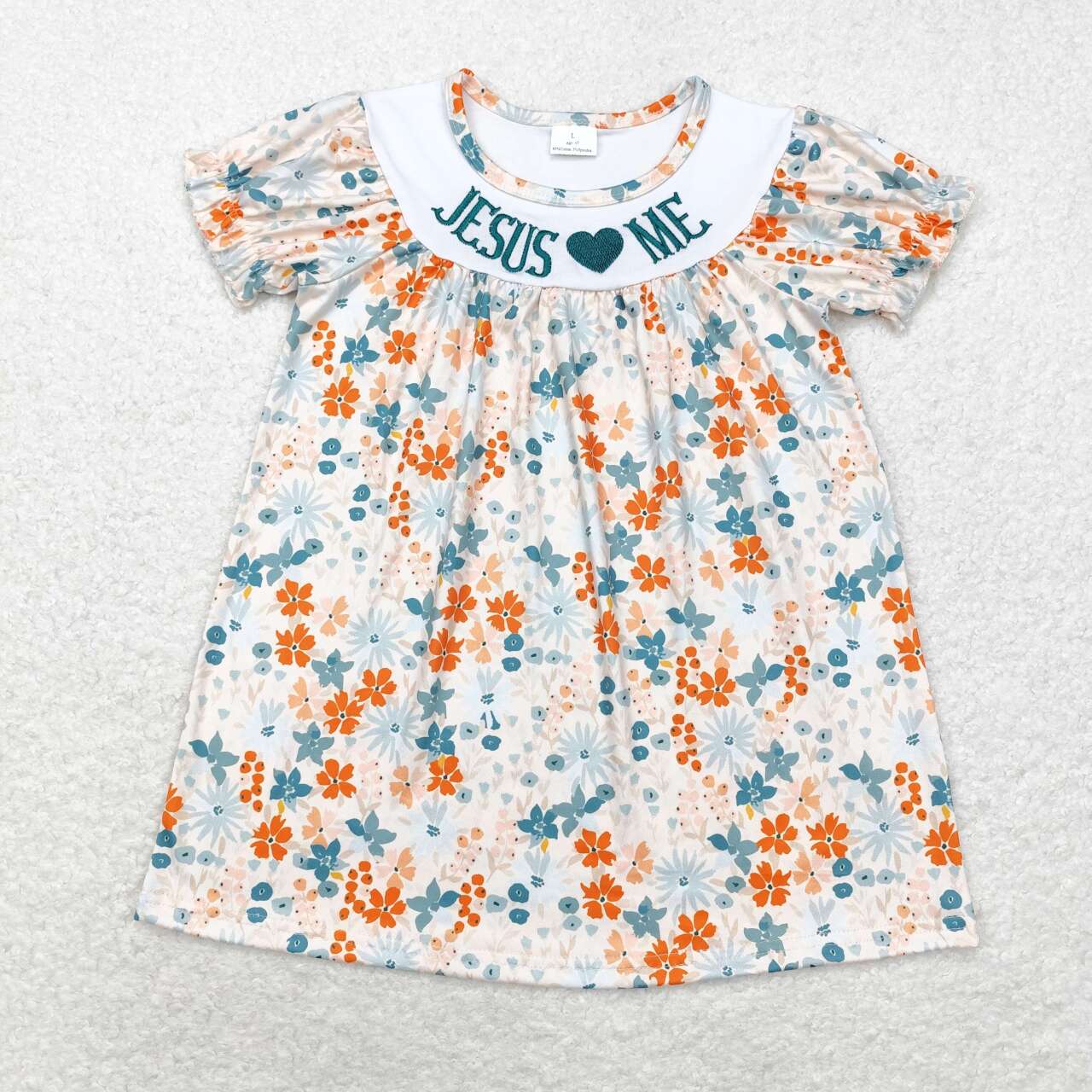 floral love me print Girls dress