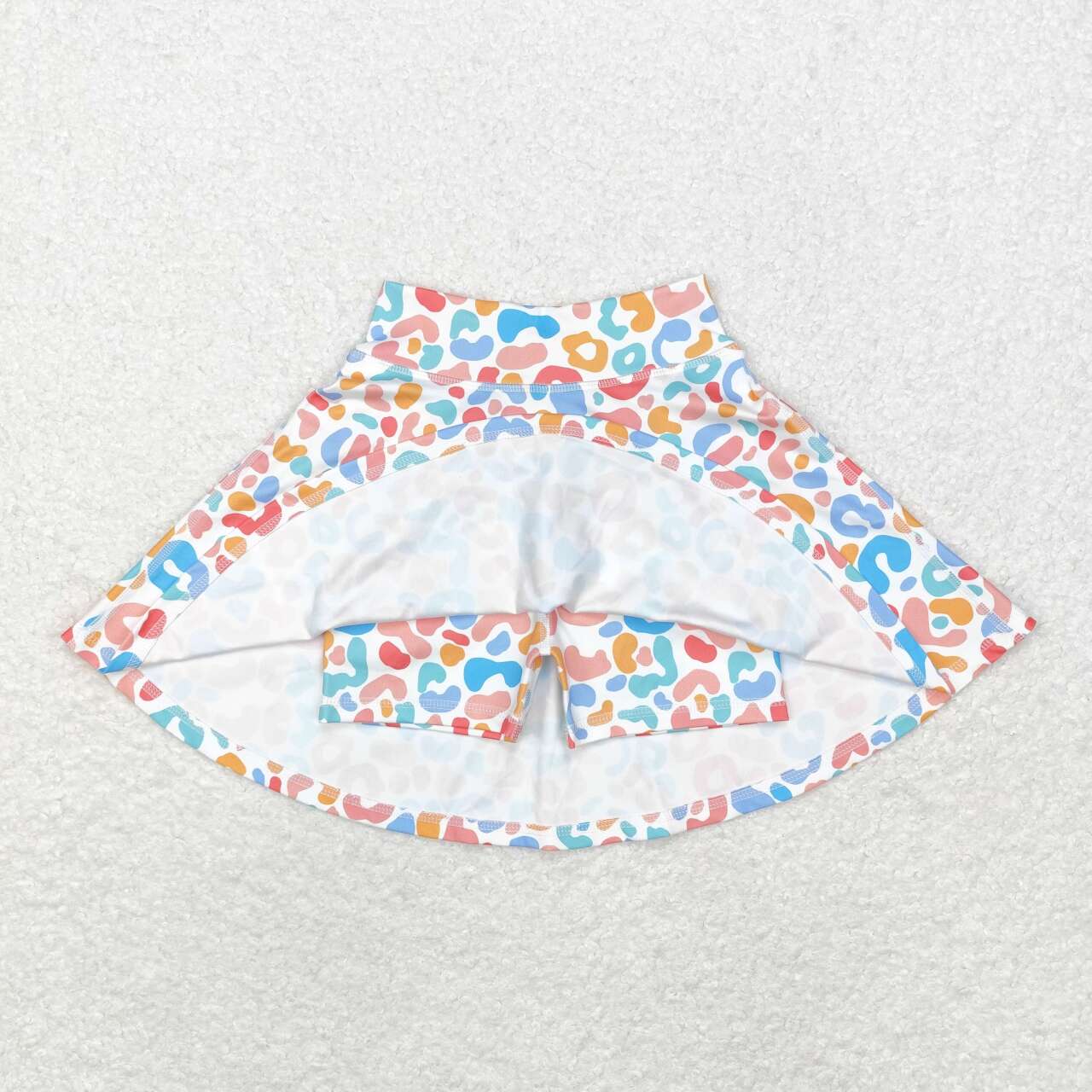 colorful leopard print short skirt