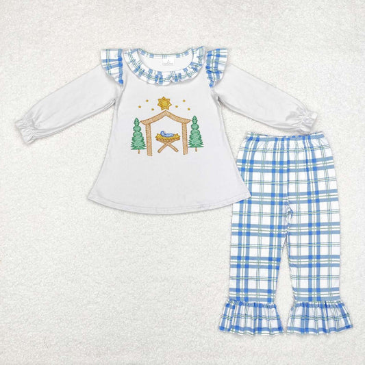 Christmas Grey Print Girls Set
