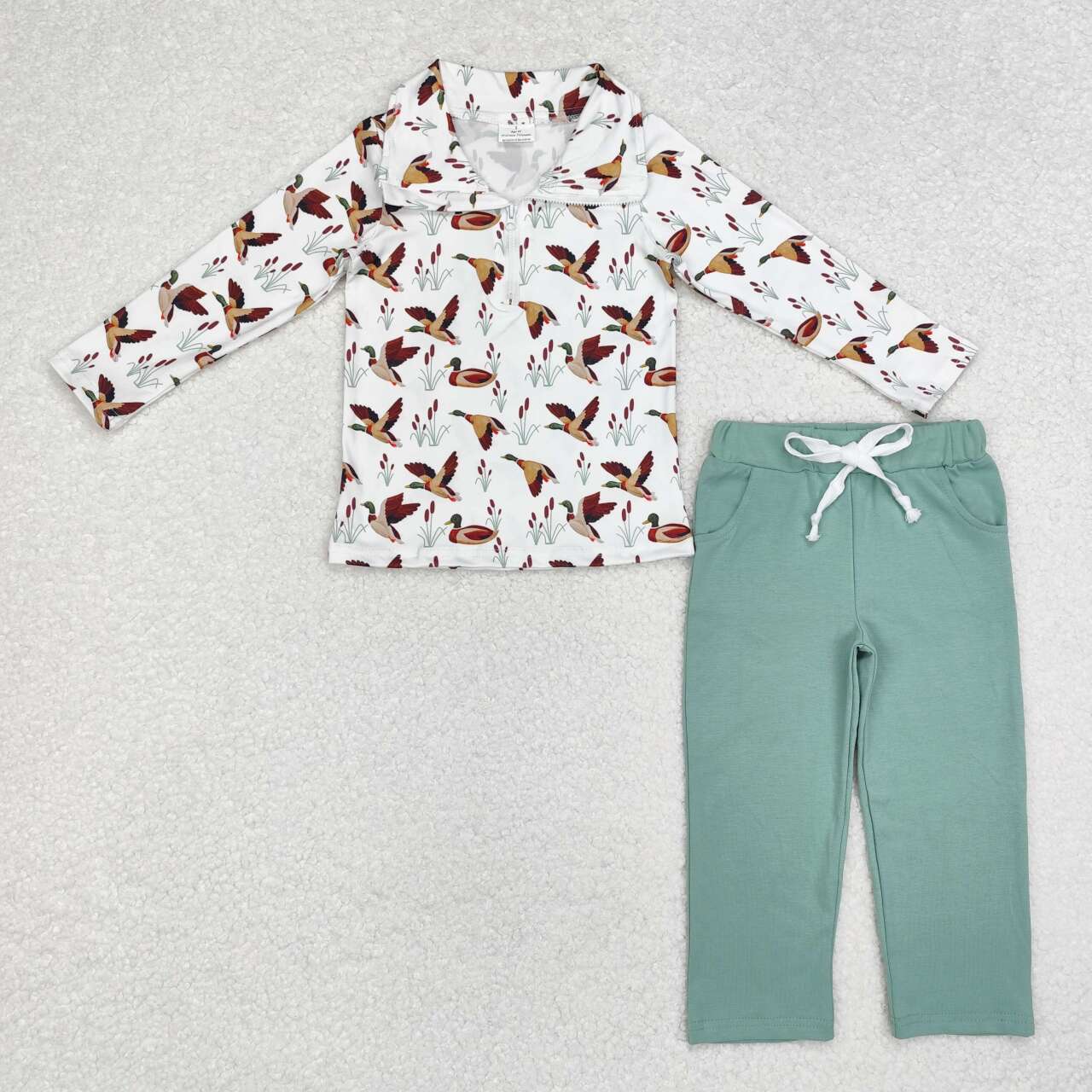 Duck print long sleeve Boy Set