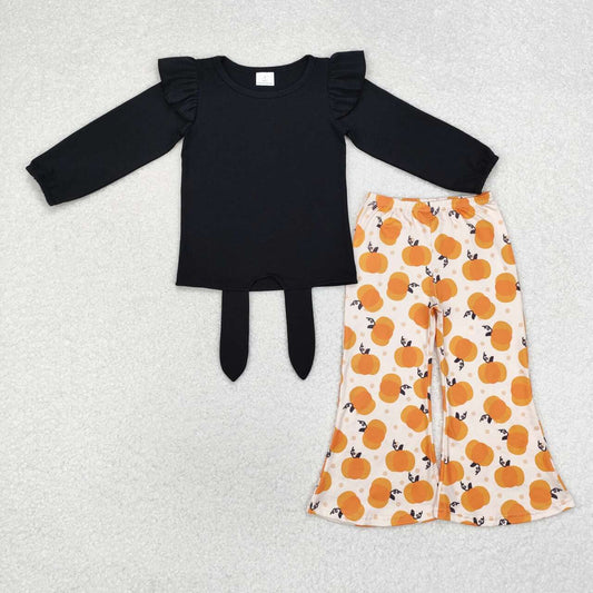 Black pumpkin Long Sleeve Girls Set
