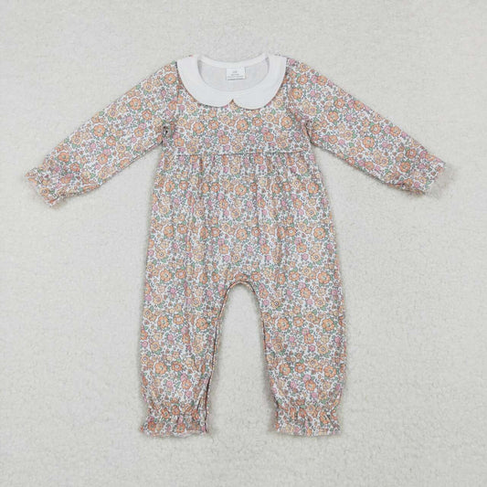 floral long sleeve baby romper
