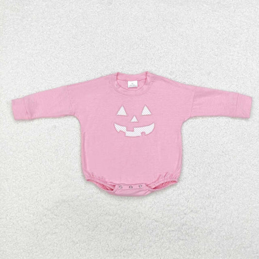 halloween Pink Embroidery Baby Romper