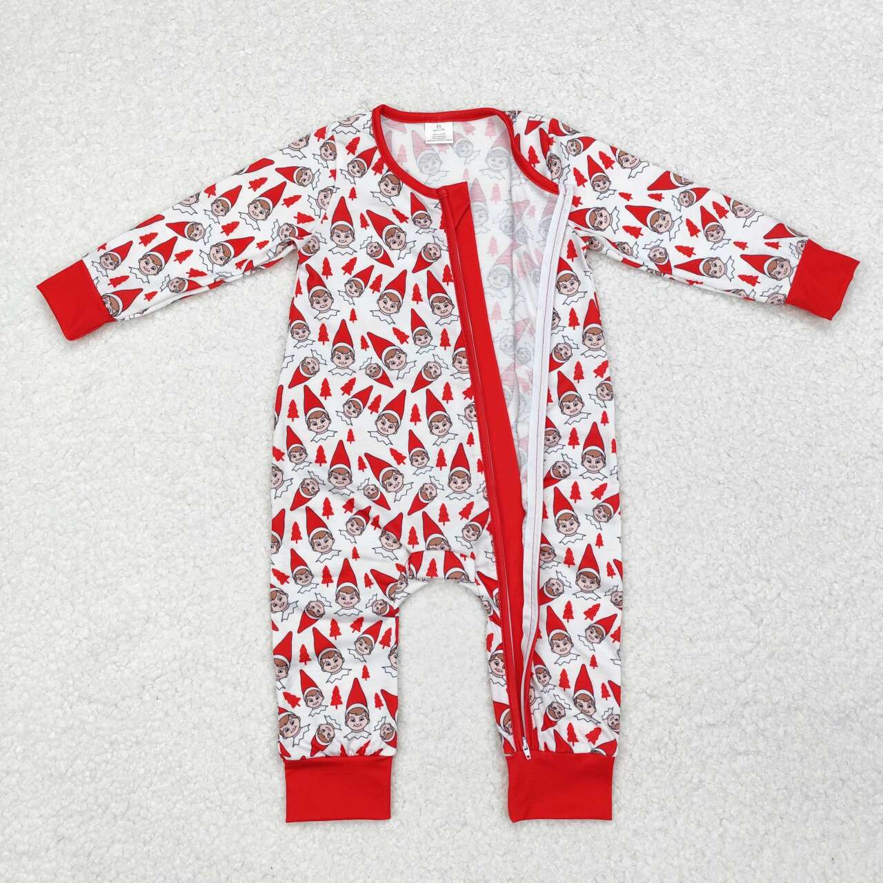Christmas Red print Long Sleeve Pajamas ( material contains bamboo )