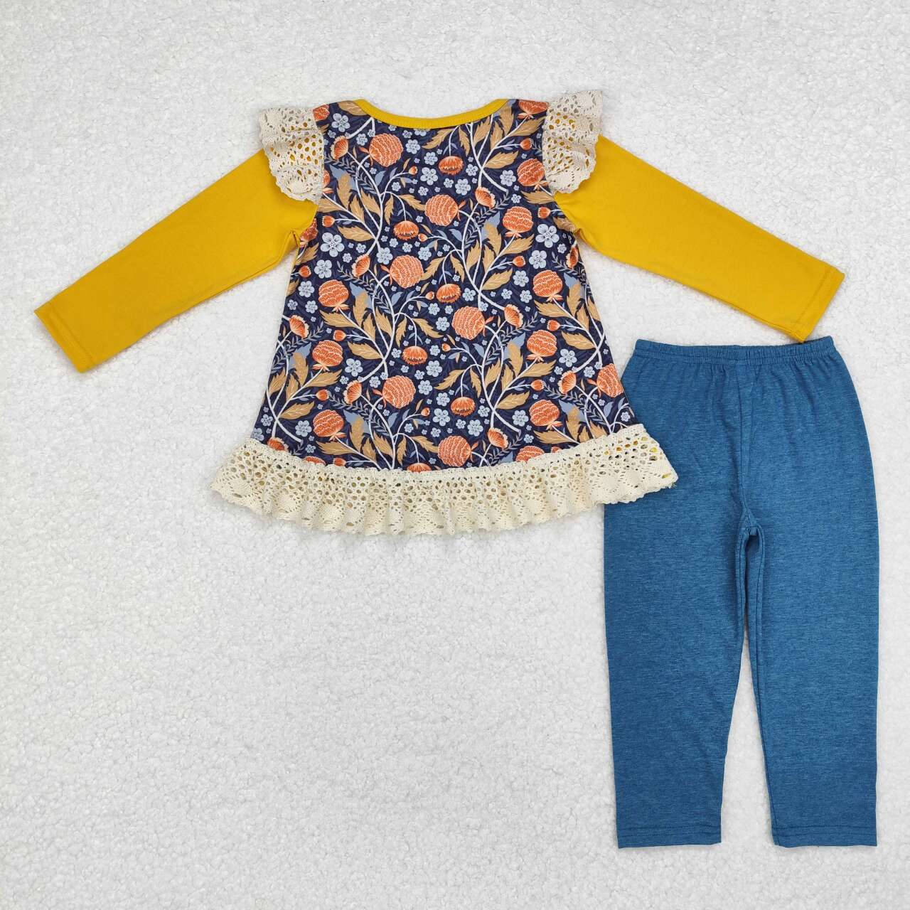 Thanksgiving Embroidered Turkey Girls Outfits