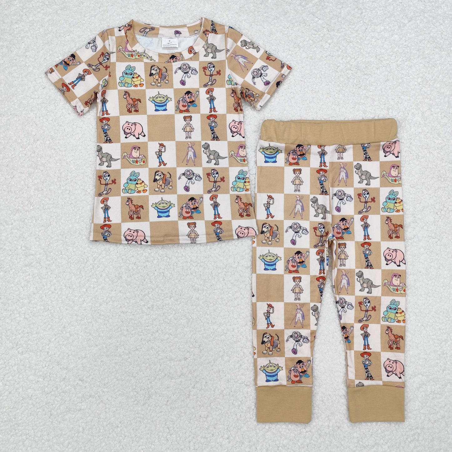 brown plaid cartoon