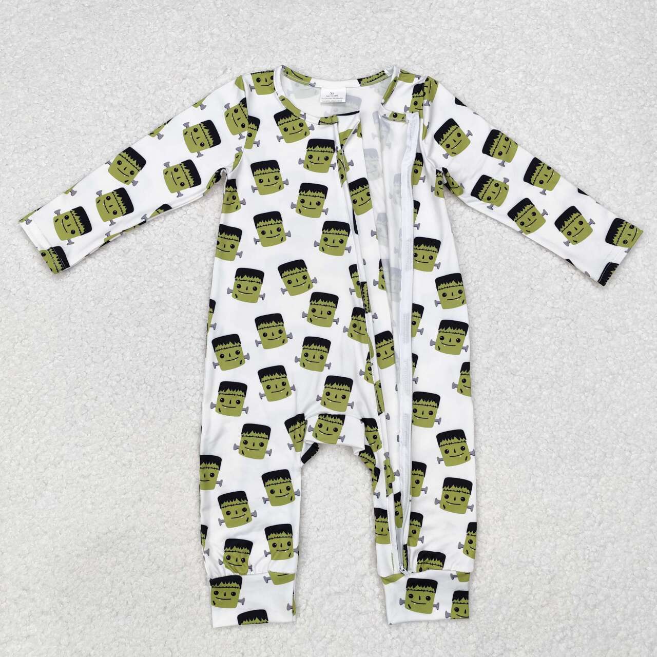 Halloween Green Baby Romper With zipper