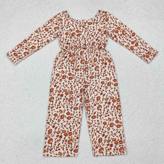 Brown Leopard print Girls Jumpsuit