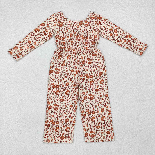Brown Leopard print Girls Jumpsuit