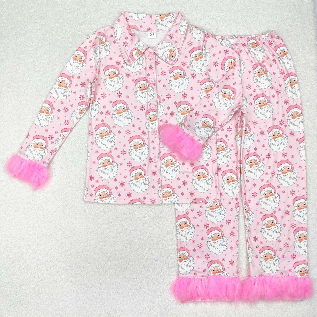 Adult christmas Pink Santa Pajamas
