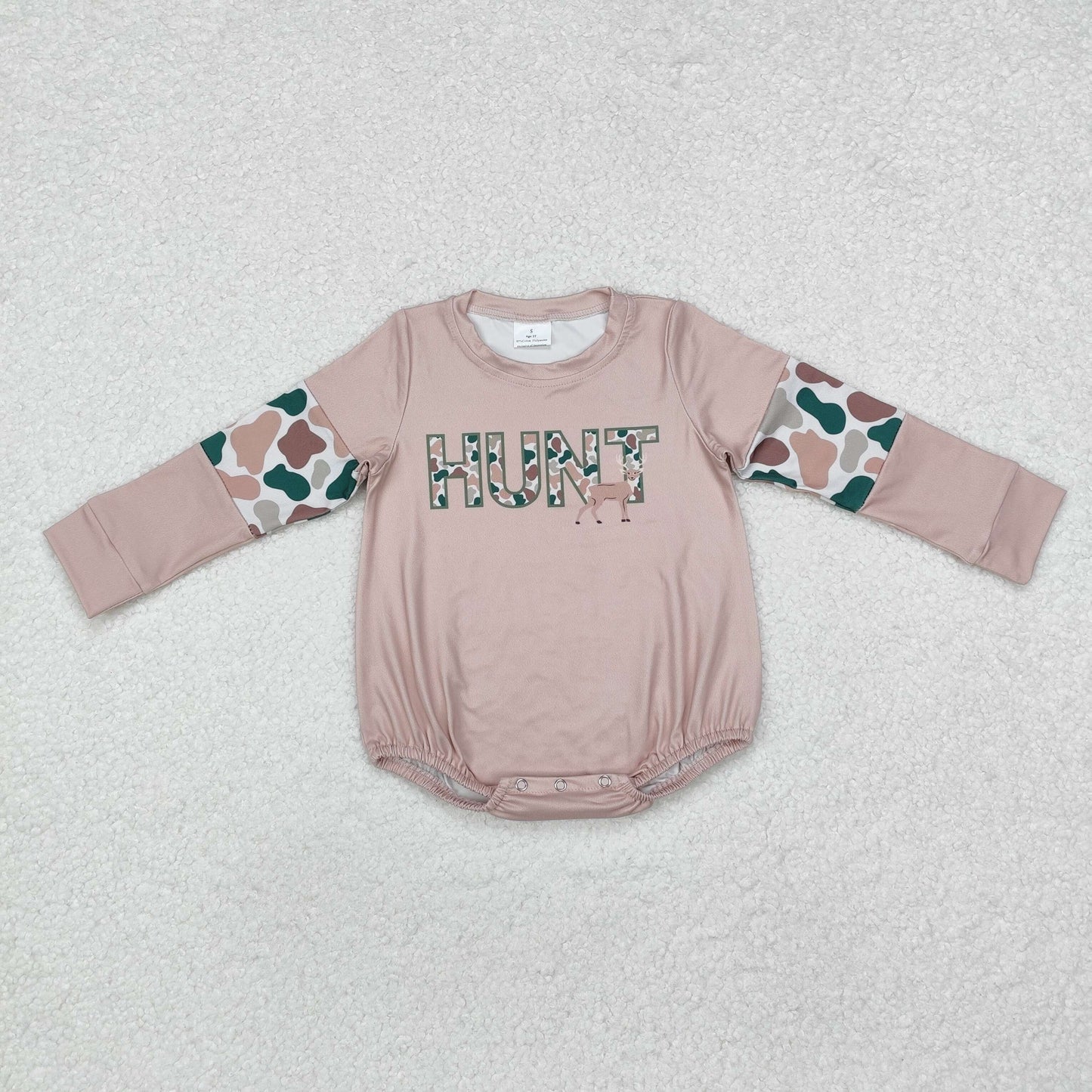 Hunt camo Long sleeve Baby long Romper
