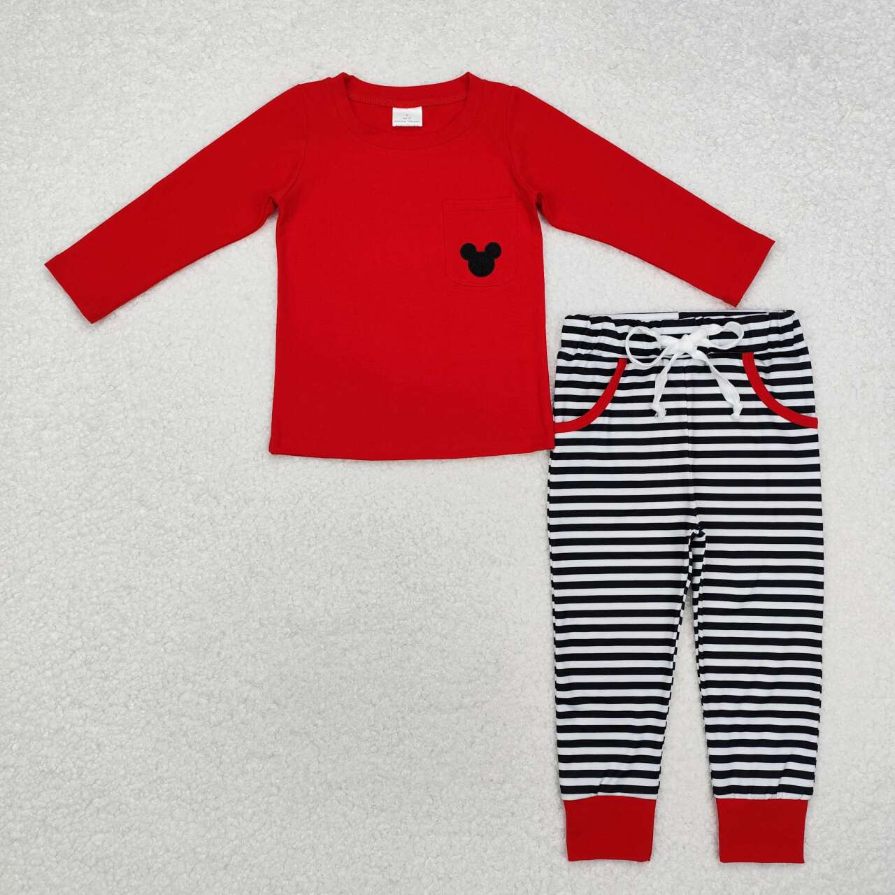 Red Embroidered Boy Set