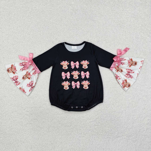 Black Cow Baby Romper