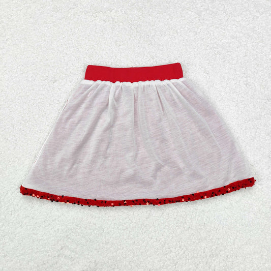 Red Sequins Skirt