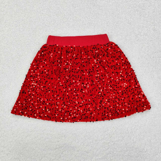 Red Sequins Skirt