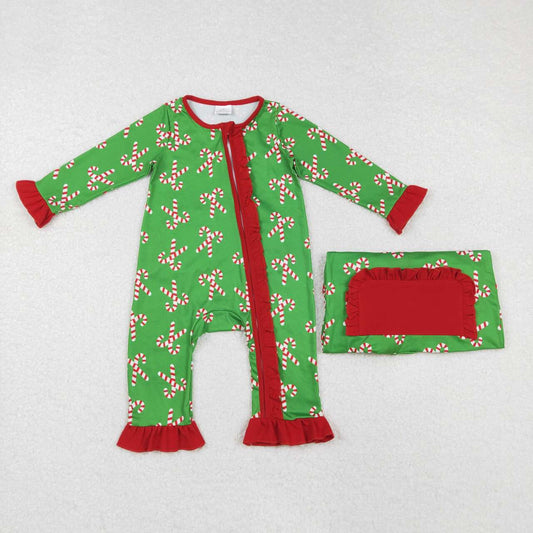 Christmas Tree Baby Romper With zipper