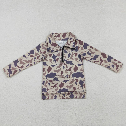 Camo print Long Sleeve Pullover