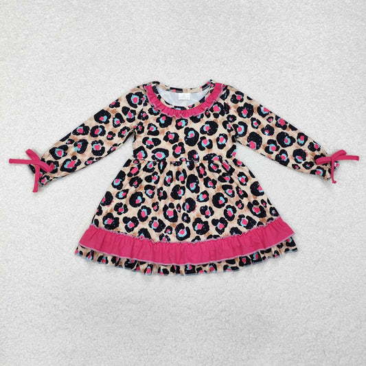 colorful leopard Girls dress